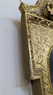 Lot 184 - A pair of George II gilt gesso pier mirrors
