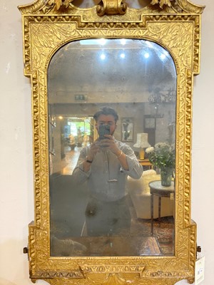 Lot 184 - A pair of George II gilt gesso pier mirrors