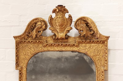 Lot 184 - A pair of George II gilt gesso pier mirrors
