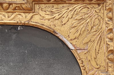 Lot 184 - A pair of George II gilt gesso pier mirrors
