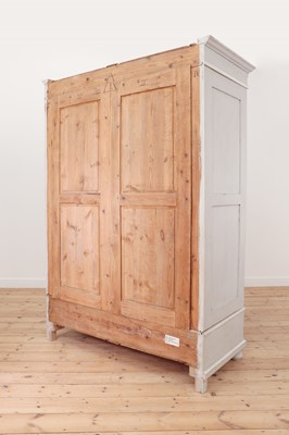 Lot 26 - A painted pine wardrobe