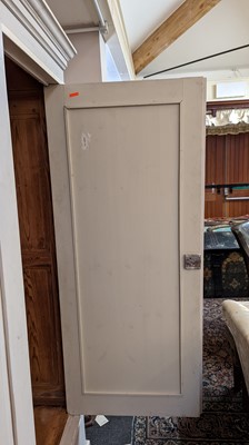 Lot 26 - A painted pine wardrobe