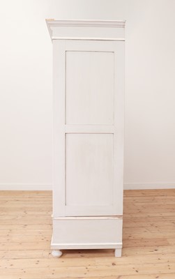 Lot 26 - A painted pine wardrobe