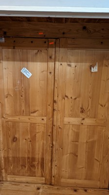 Lot 26 - A painted pine wardrobe