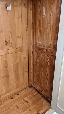 Lot 26 - A painted pine wardrobe