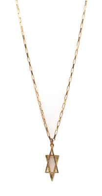 Lot 80 - A 9ct gold Star of David pendant