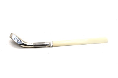 Lot 48 - A Victorian silver and ivory paper knife or letter opener