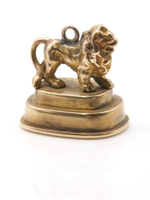 Lot 82 - A gold bloodstone seal
