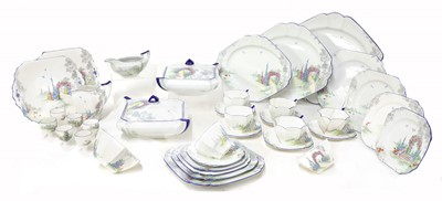 Lot 120 - A Shelley Queen Anne 'Arch of Roses' six-setting dinner service