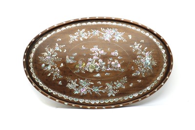 Lot 138 - A Chinese rosewood tray