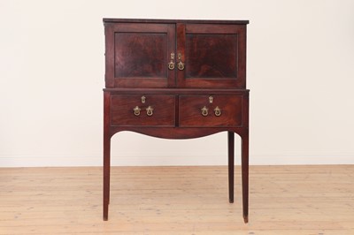 Lot 262 - A George III mahogany cabinet on stand