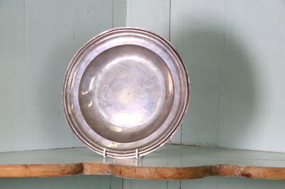 Lot 336 - A Queen Anne Britannia standard alms dish