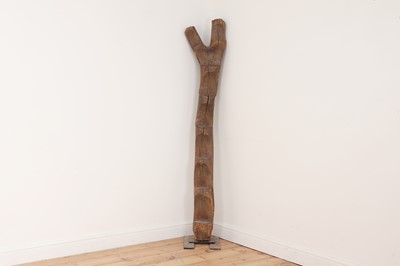 Lot 234 - A carved wooden granary ladder