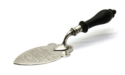 Lot 47 - A silver presentation trowel