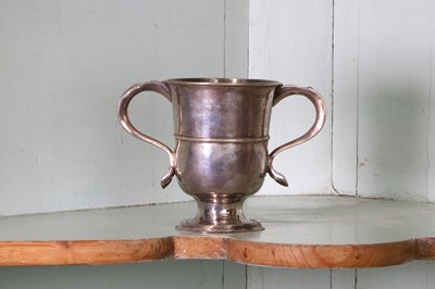 Lot 338 - A George II silver two-handled cup