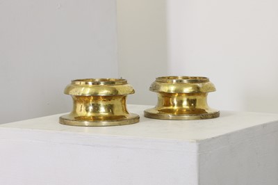 Lot 325 - A pair of Charles II capstan salt cellars