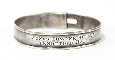Lot 139A - An unusual Victorian silver dog collar