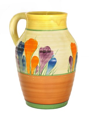 Lot 75 - A Clarice Cliff 'Autumn Crocus' Isis jug