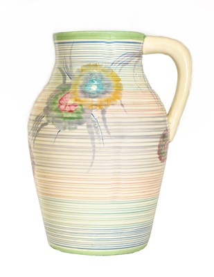 Lot 55 - A Clarice Cliff 'Morning' Lotus jug