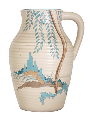 Lot 58 - A Clarice Cliff 'Mowcop' Lotus jug
