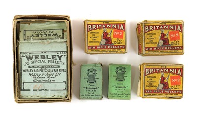 Lot 120 - Webley .25 Special air pellets in original packaging and other cases