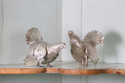 Lot 362 - A German metalware brace of game birds