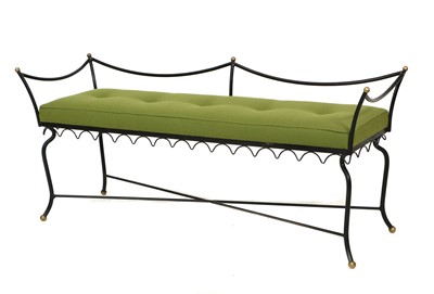 Lot 434 - A wrought iron bench