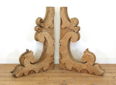 Lot 435 - A set of six pine corbels