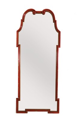 Lot 311 - A red-painted wall mirror