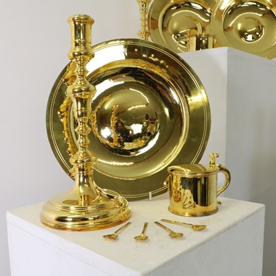 Lot 348 - The Colman 'Armada' silver-gilt presentation service