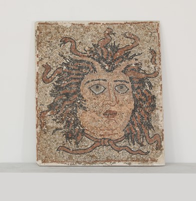 Lot 204 - A hardstone mosaic panel