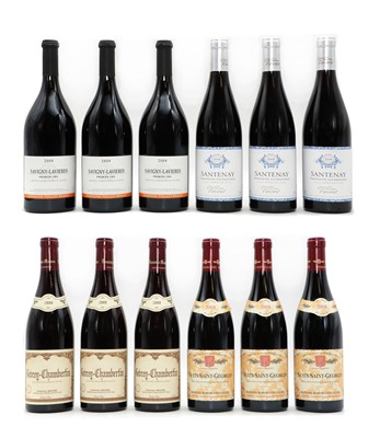 Lot 86 - Red Burgundy Villages, 2008 (12)