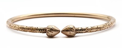 Lot 35 - A gold torque bangle