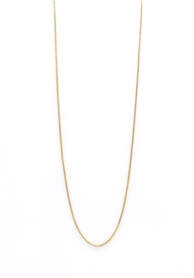 Lot 120 - An 18ct gold box link chain, by UnoAErre