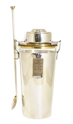 Lot 108 - An Art Deco silver-plated 'The Barman' cocktail shaker