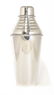 Lot 102 - An Art Deco silver-plated cocktail shaker