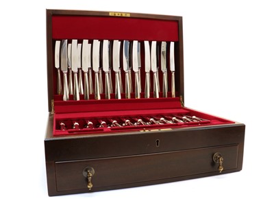 Lot 43 - A modern silver plated canteen for twelve settings