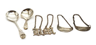 Lot 38 - A Victorian silver decanter label