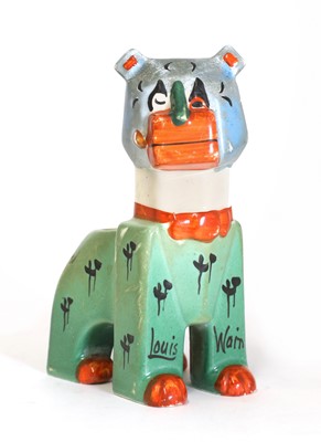 Lot 106 - A Louis Wain pottery model of 'Lucky Haw-Waw', a futurist cat