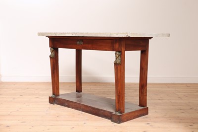 Lot 509 - A French Empire mahogany console table