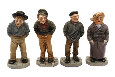 Lot 171 - A set of four Worcester porcelain menu holders