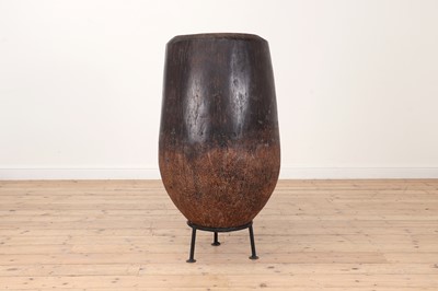 Lot 60 - A large tribal hardwood mortar
