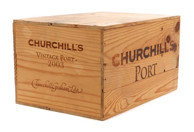 Lot 270 - Churchills, Vintage Port, 2003 (12, OWC)