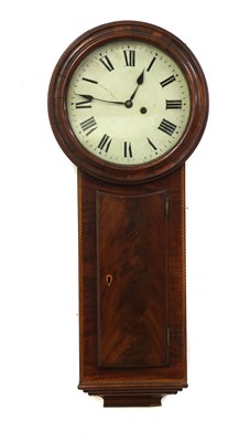 Lot 491 - A mahogany cased wall clock