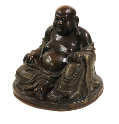 Lot 411 - A large Japanese bronze Budai