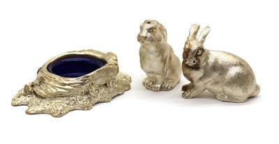 Lot 31 - A novelty silver condiment set