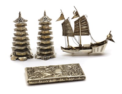Lot 29 - A Chinese silver card case