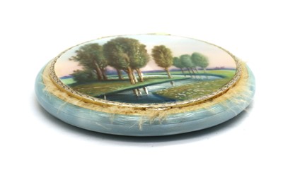 Lot 36 - A Continental silver and enamelled compact