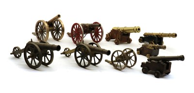 Lot 179 - A collection of model cannons