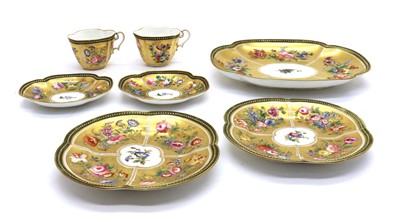 Lot 166 - A Coalport porcelain part Cabaret service